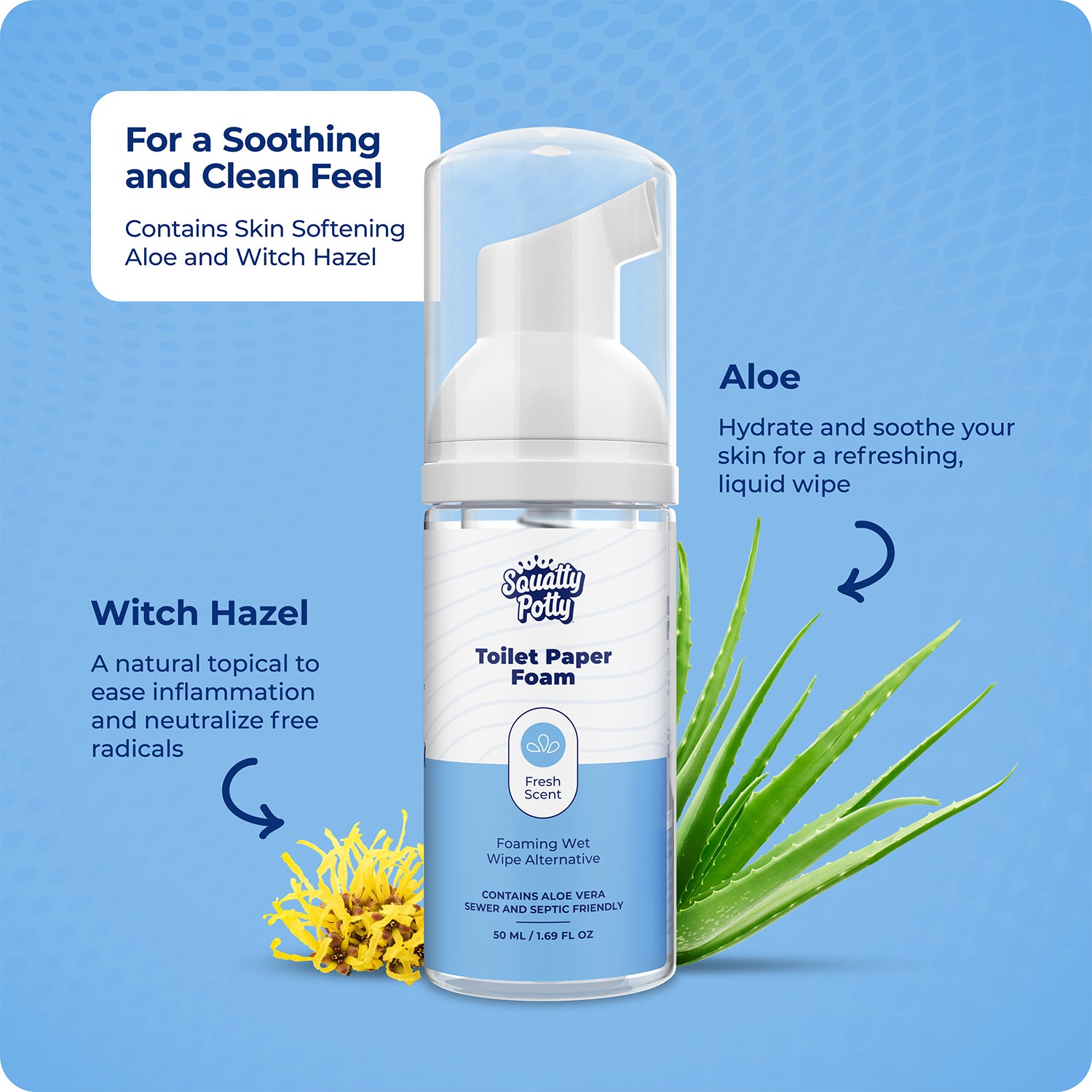 Toilet Paper Foam Instant Wet Wipe 2 Pack