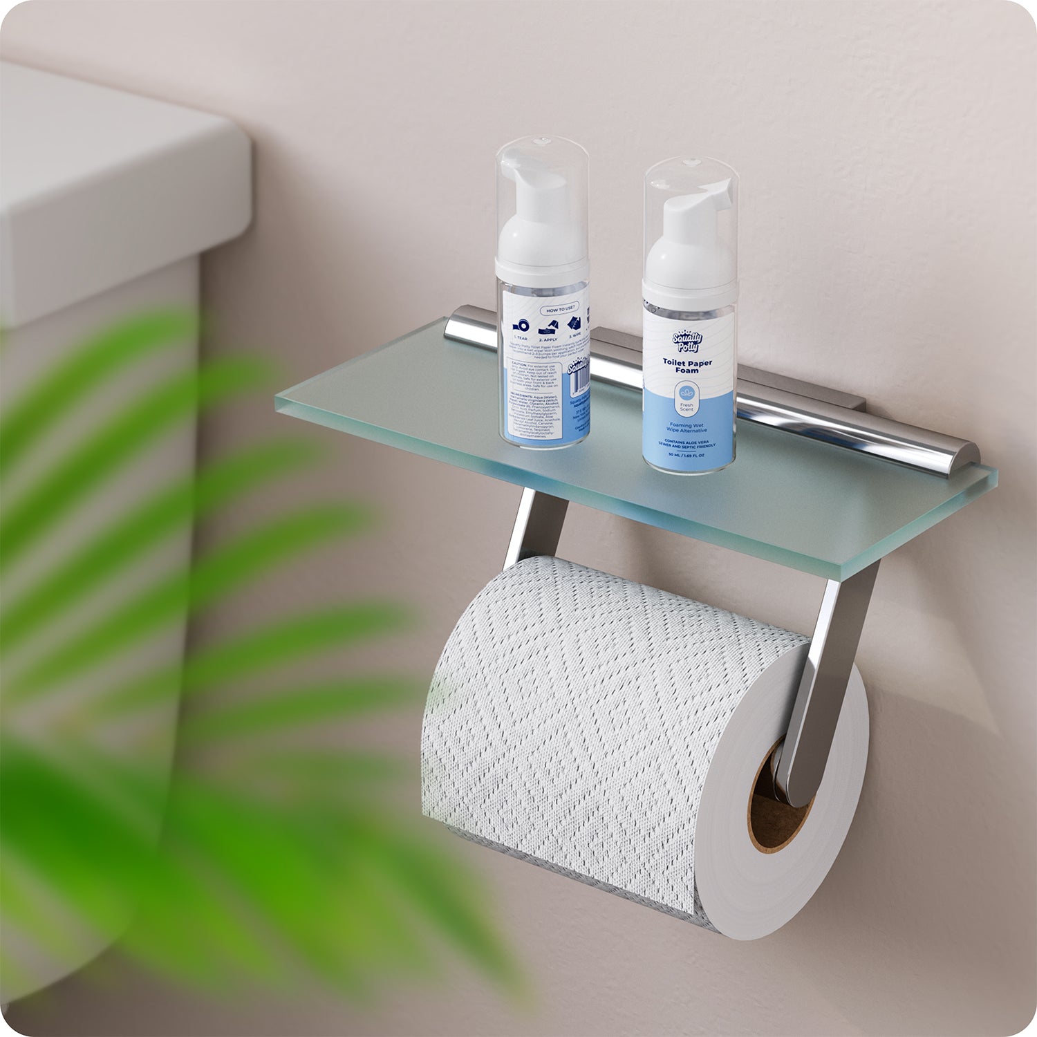 Toilet Paper Foam Instant Wet Wipe 2 Pack