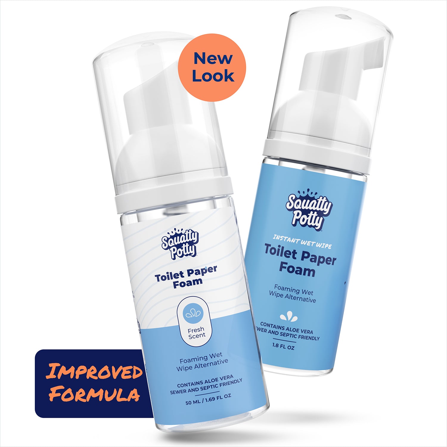 Toilet Paper Foam Instant Wet Wipe 2 Pack