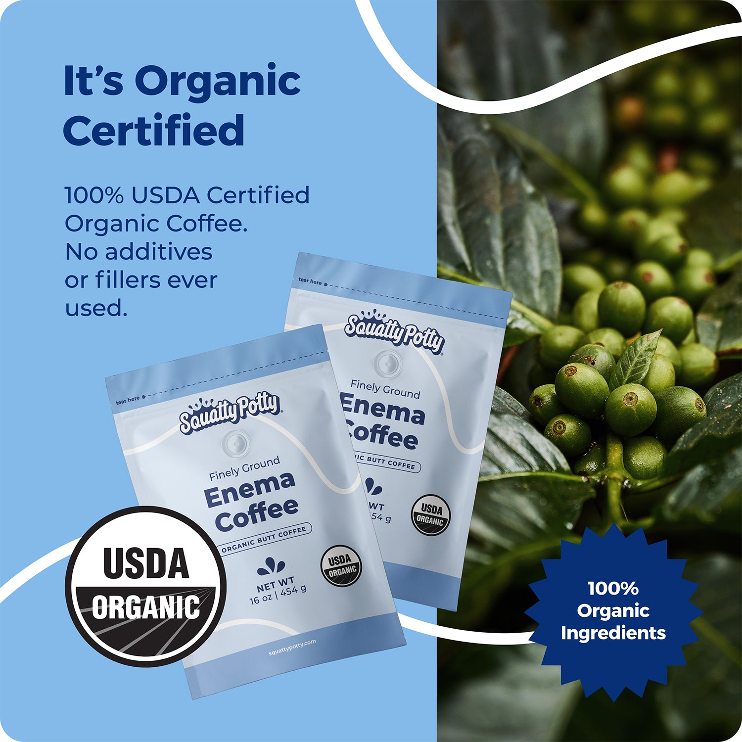 Organic Enema Coffee - 1 Pound Bag - USDA Certified Organic, Ground Organic Enema Coffee - 1 Pound Bag - USDA Certified Organic, Ground