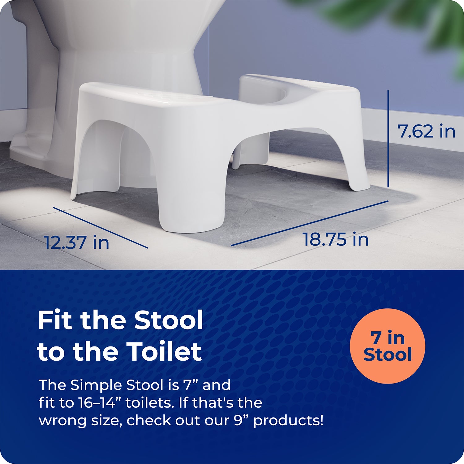 Squatty Potty Simple Toilet Stool, White, 7